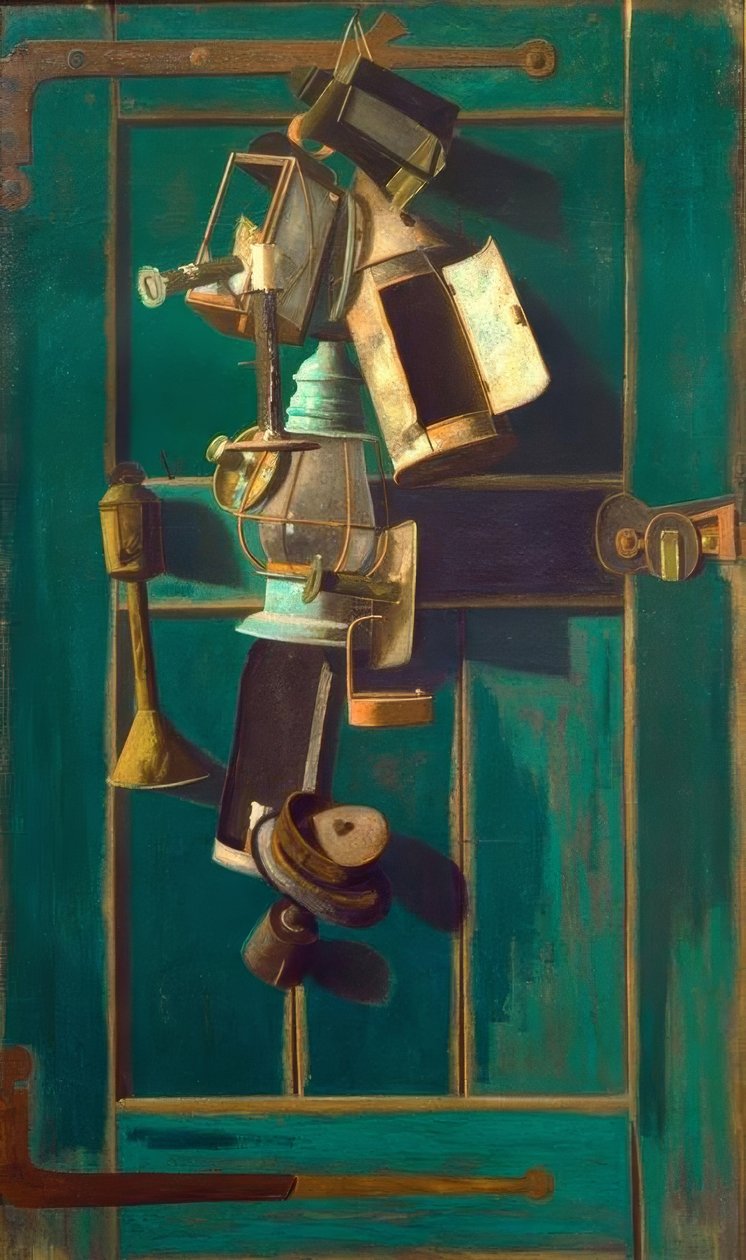Stilleben med lykter av John Frederick Peto