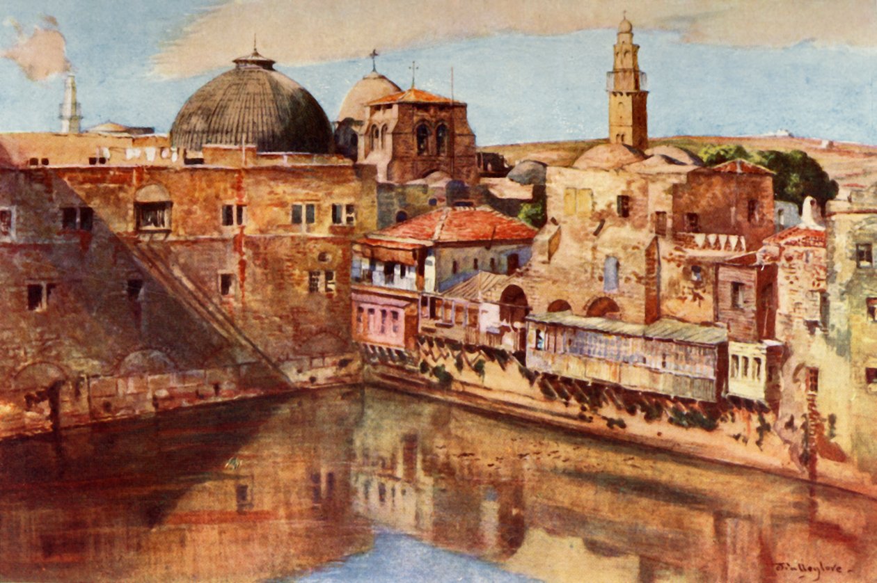 Jerusalem.- Hiskias basseng, 1902. av John Fulleylove