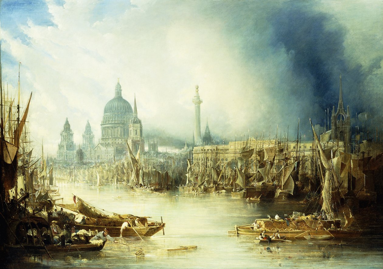 Utsikt over London med St, av John Gendall