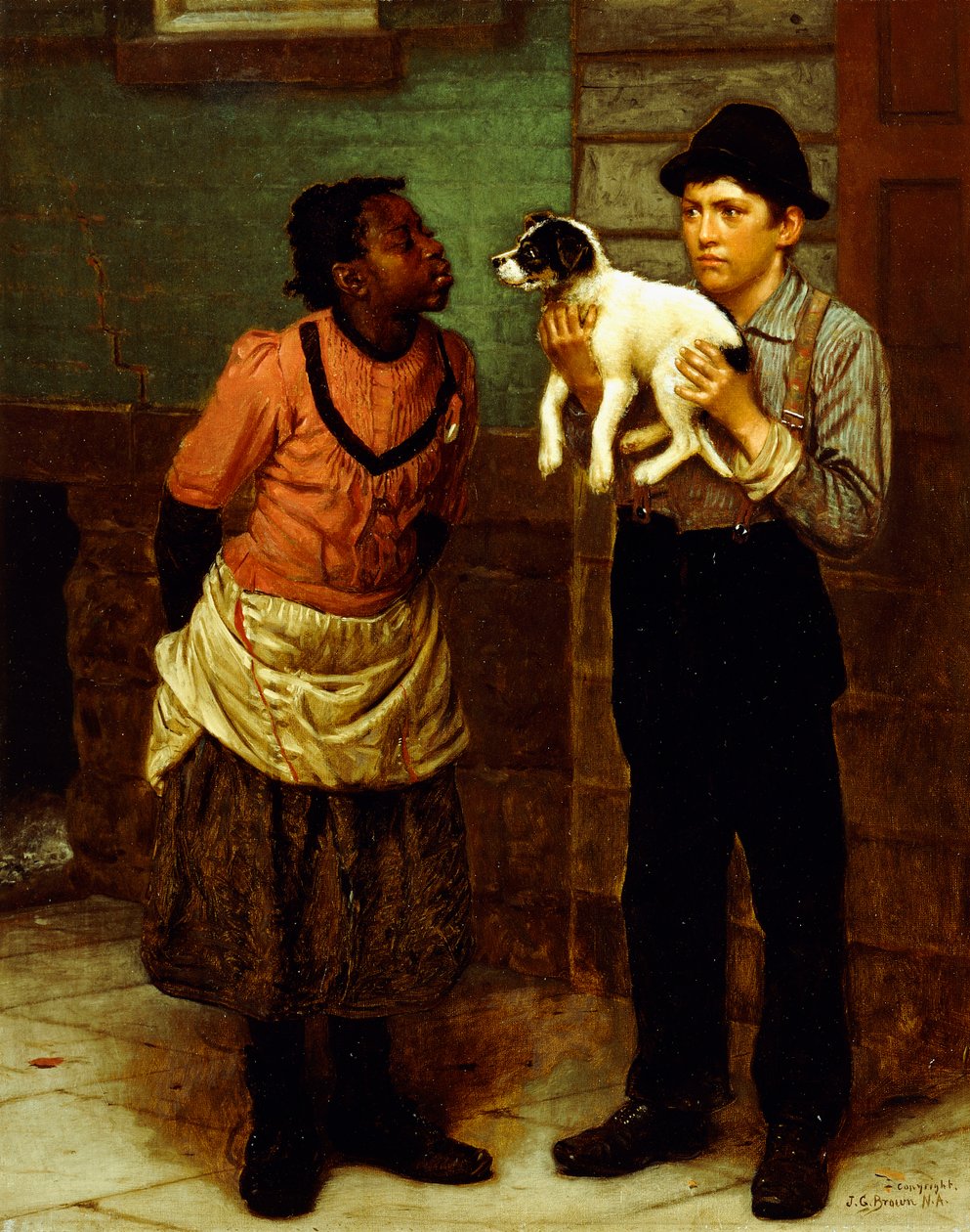 Den nye valpen, av John George Brown