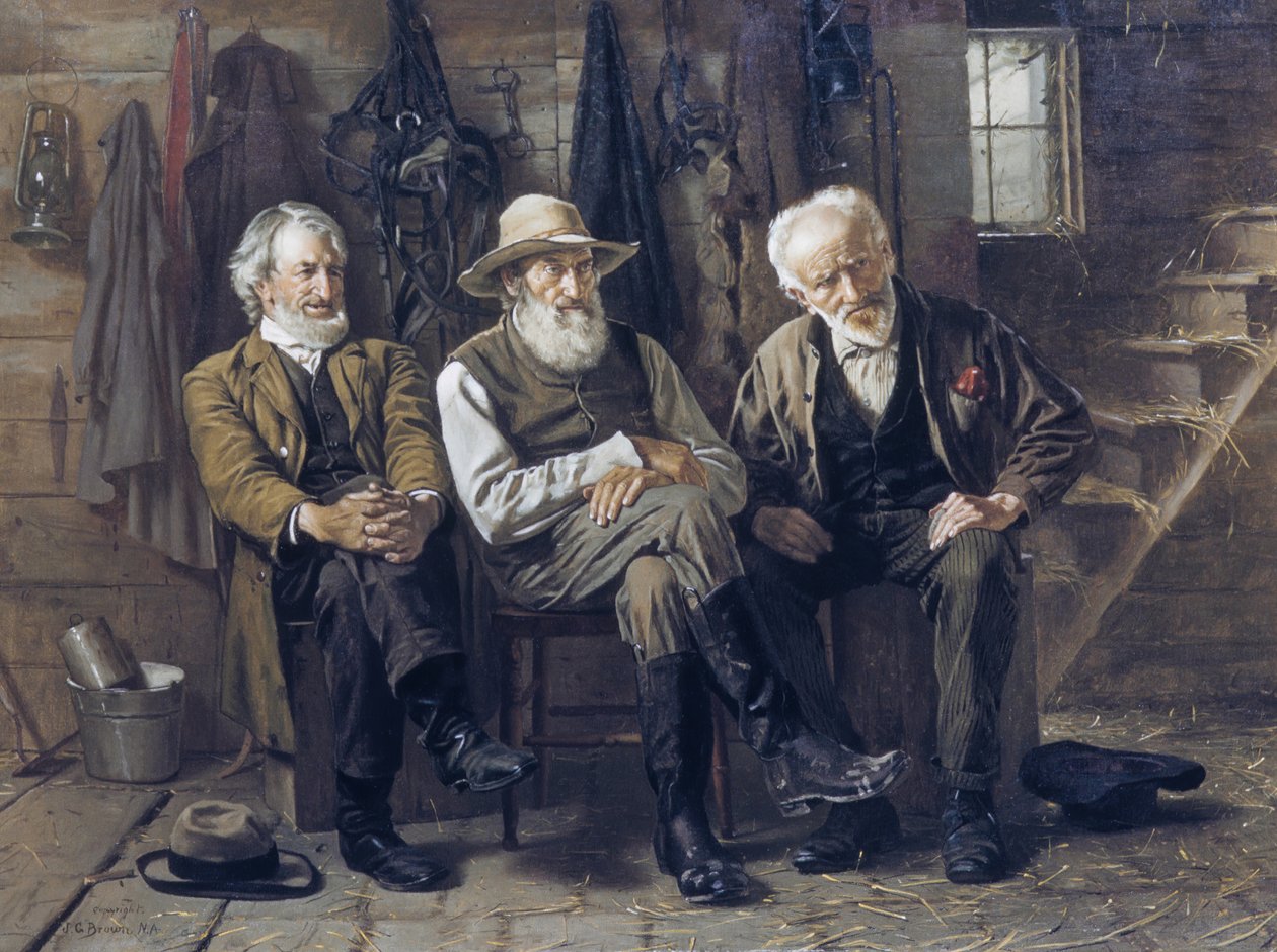 Å avgjøre spørsmålet, 1897. av John George Brown