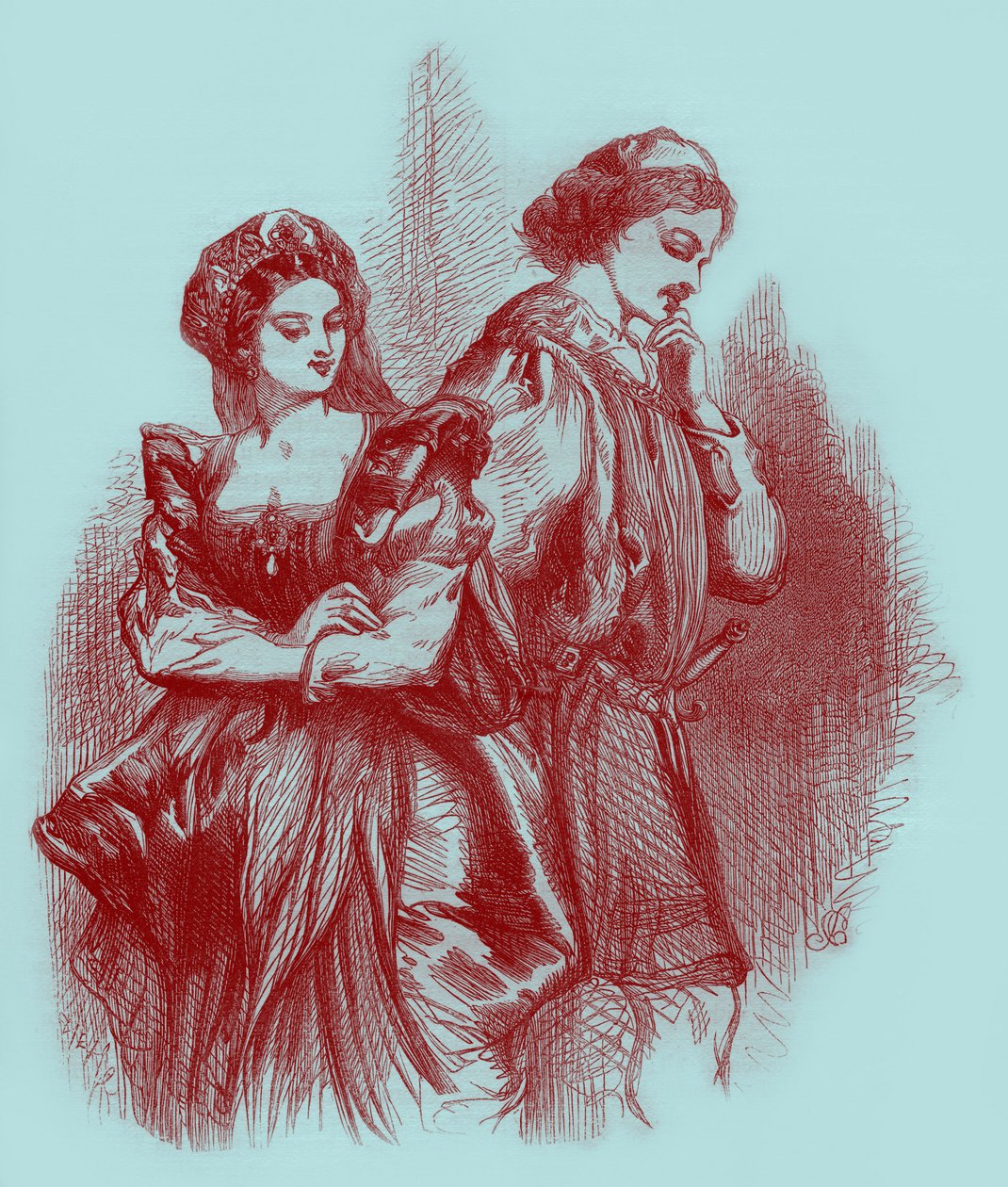 Much Ado about Nothing by William Shakaespeare av John Gilbert