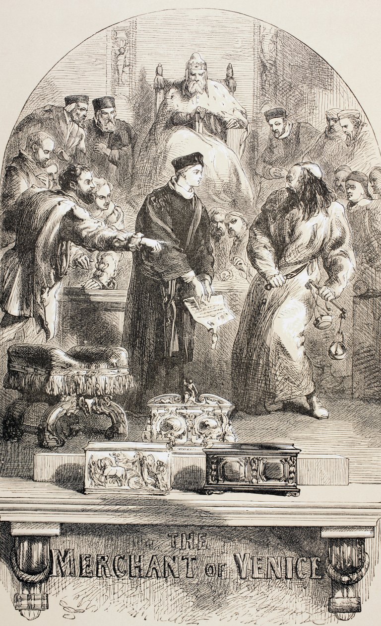 Kjøpmannen i Venezia, 1890 av John Gilbert