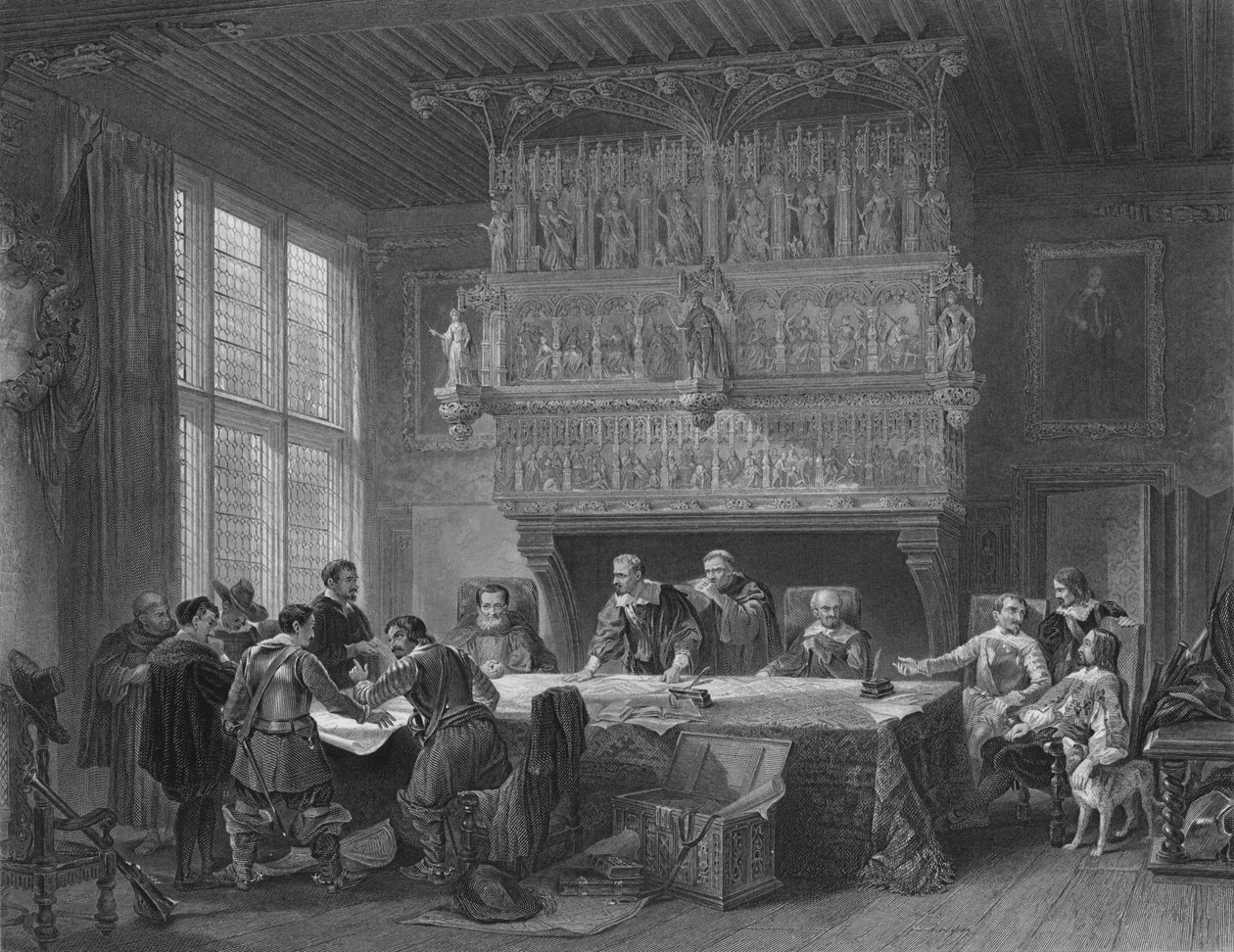 Krigsrådet i Courtray, 1854. av John Godfrey