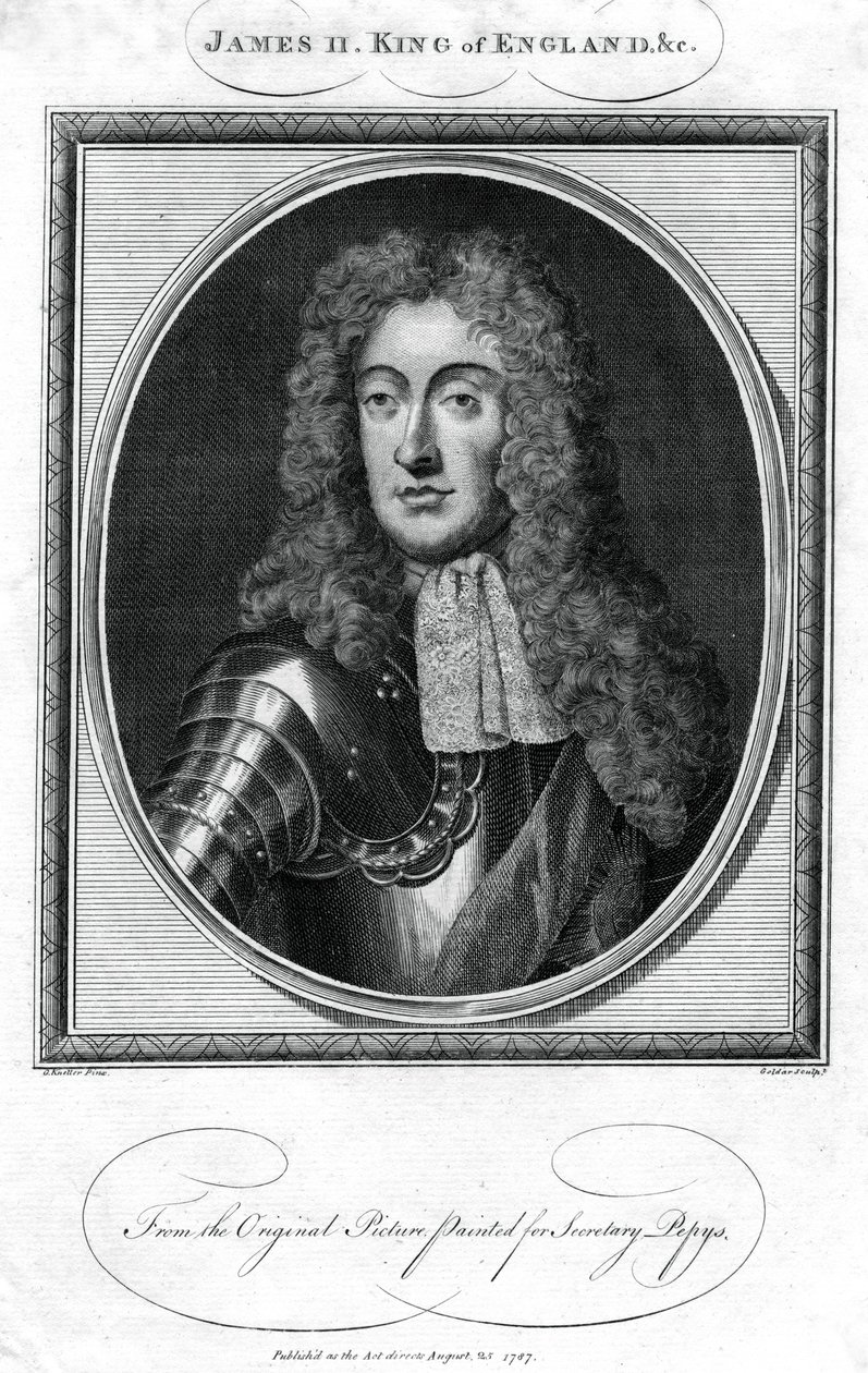 Kong James II av England, 1787. av John Goldar