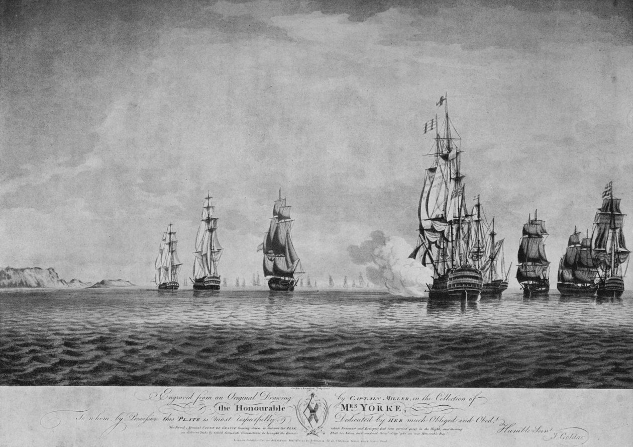 Slaget om de hellige, c1795 av John Goldar