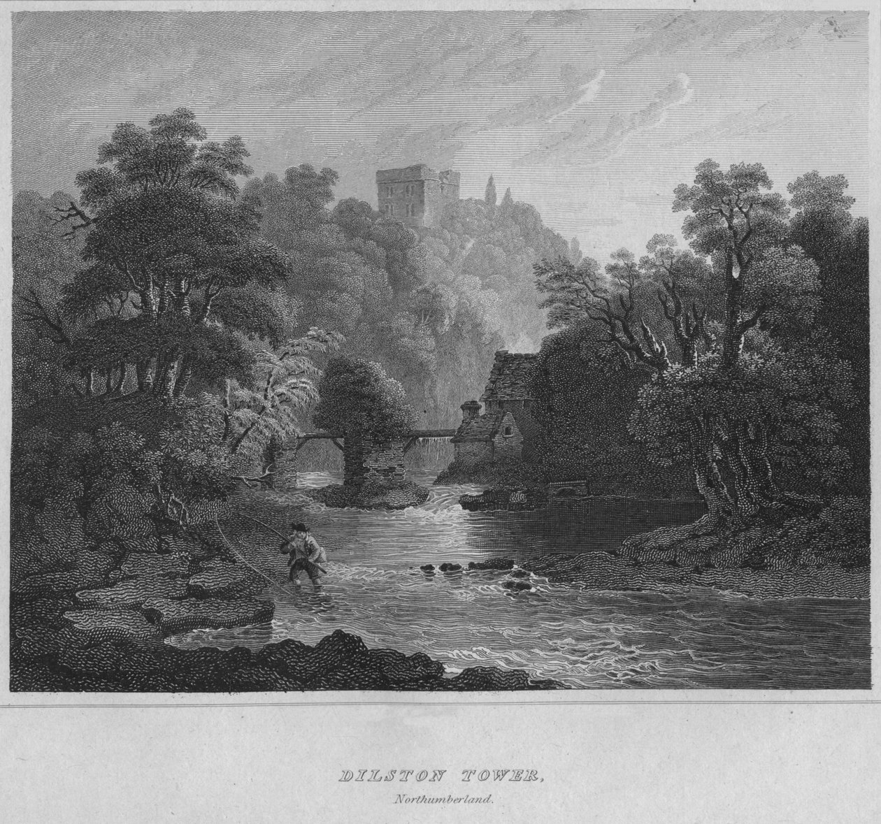 Dilston Tower, Northumberland, 1814 av John Greig