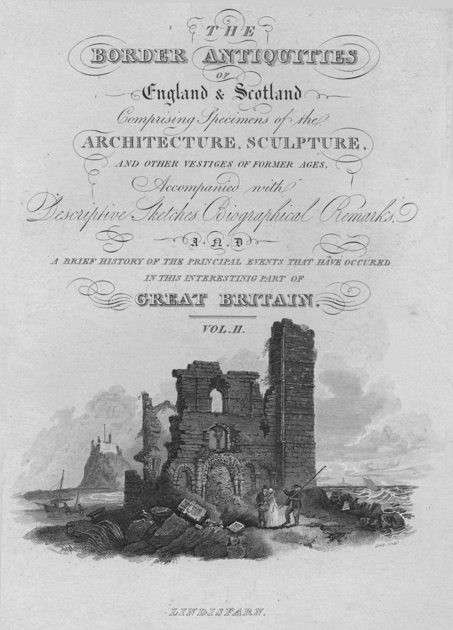 Frontispice - Lindisfarn, 1814 av John Greig