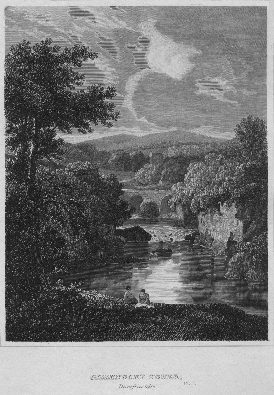 Gillknocky Tower, Dunfrieshire, 1814 av John Greig