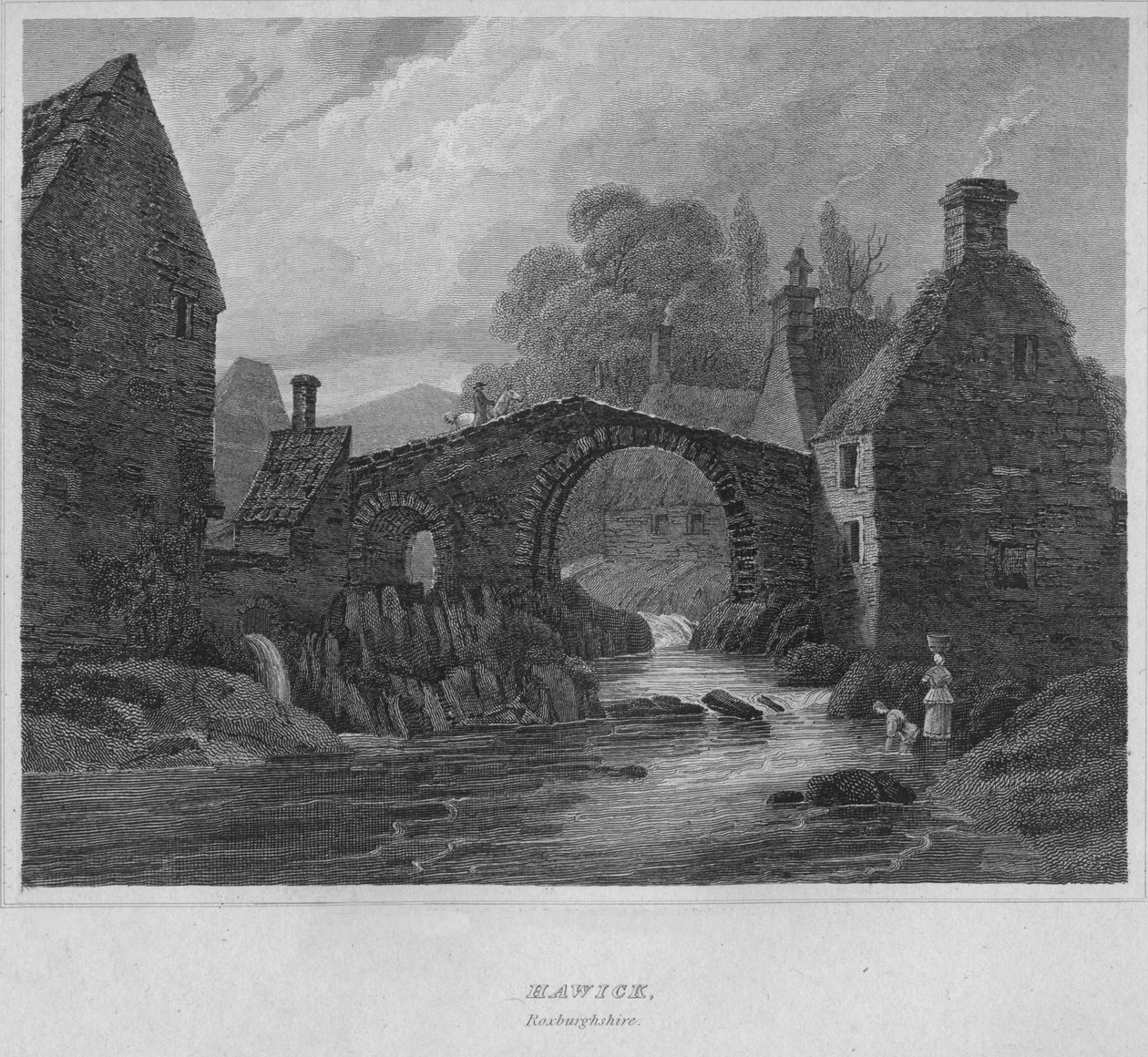 Hawick, Roxburghshire, 1814 av John Greig