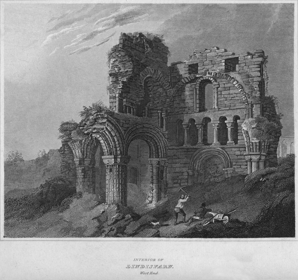 Interiør i Lindisfarn. West End, 1814 av John Greig