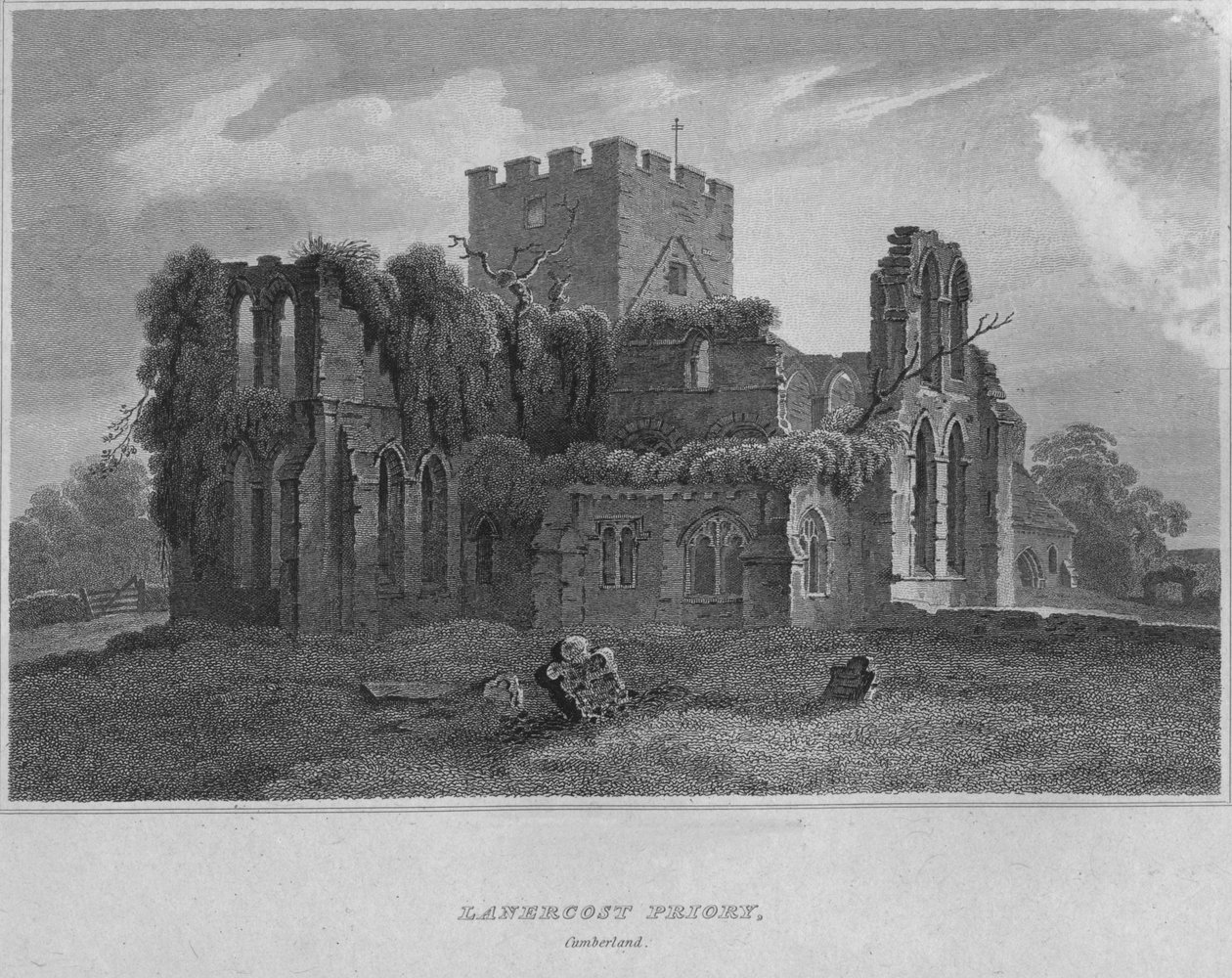 Lanercost Priory, Cumberland, 1814 av John Greig