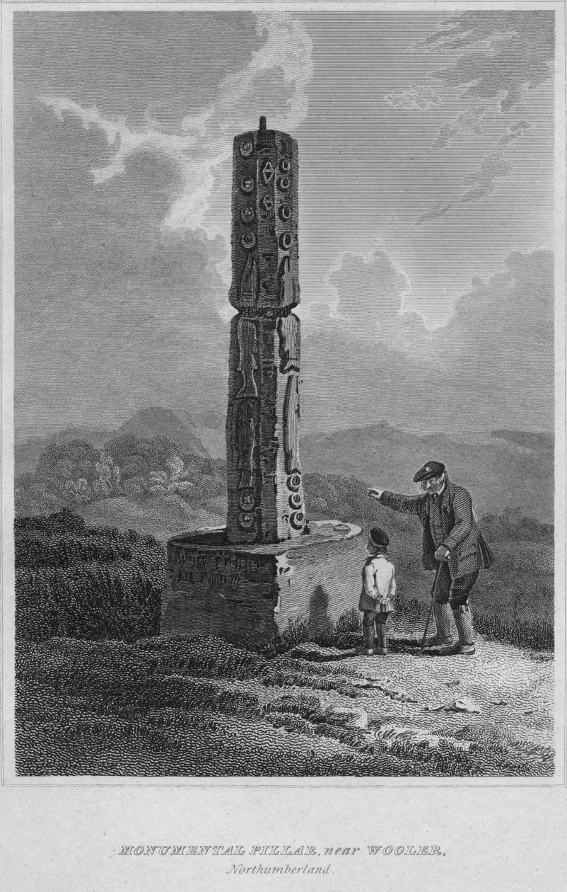 Monumental Pillar, nær Wooler, Northumberland, 1814 av John Greig