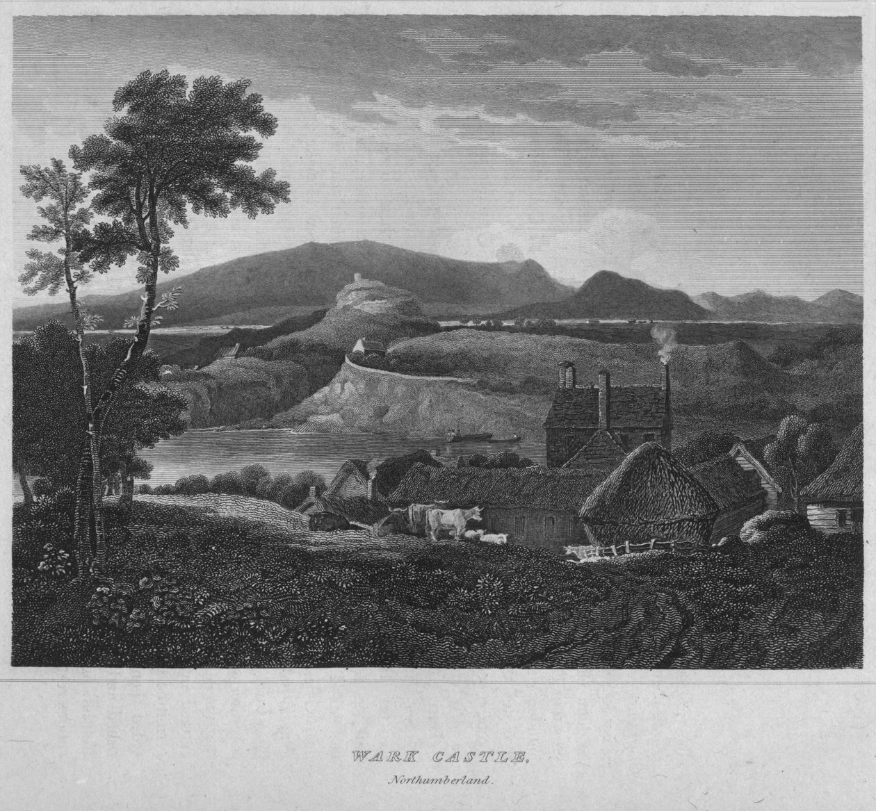 Wark Castle, Northumberland, 1814 av John Greig