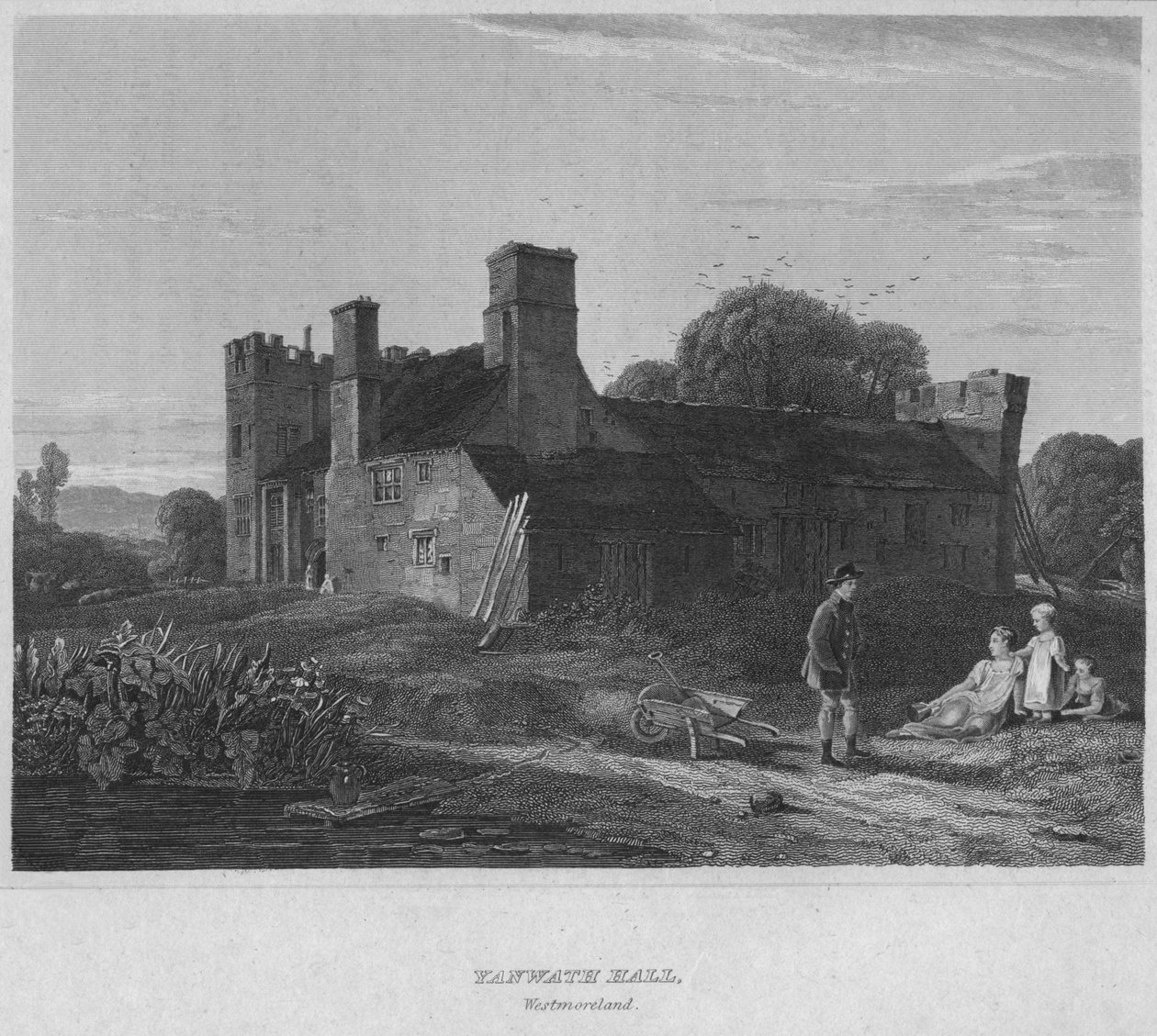 Yanwath Hall, Westmoreland, 1814 av John Greig