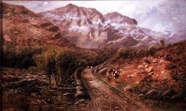 Eel Crags, Borrowdale, Cumberland av John Gunson Atkinson