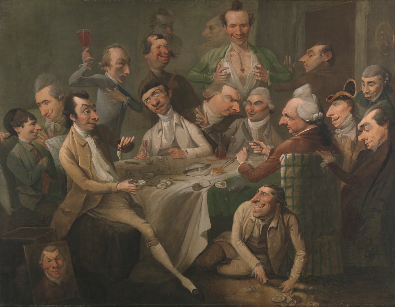 En karikaturgruppe av John Hamilton Mortimer