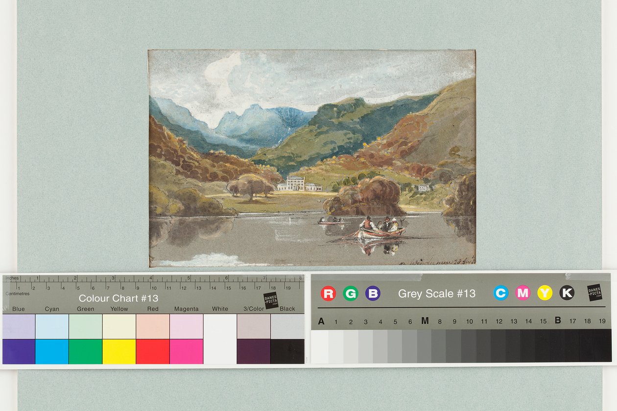 Brathay Hall, 1808 (wc på papir) av John Harden