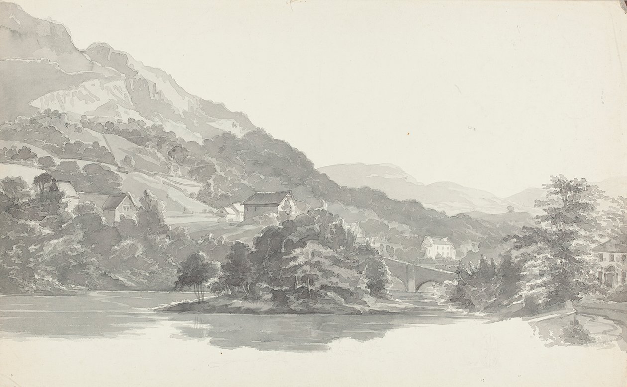 Bro, Lake District, Cumbria (wc på papir) av John Harden