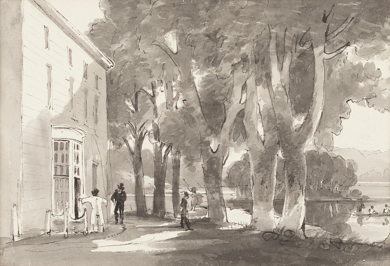 Ferge, 1814 (wc på papir) av John Harden