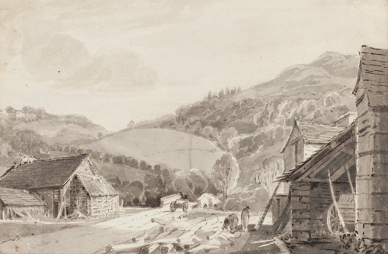 Skelwith, 1821 (wc på papir) av John Harden