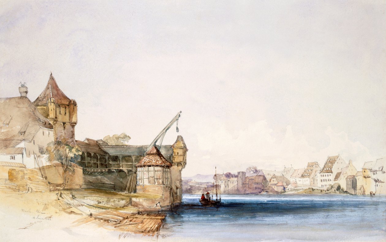 Utsikt i Basel, 1842 av John Harper