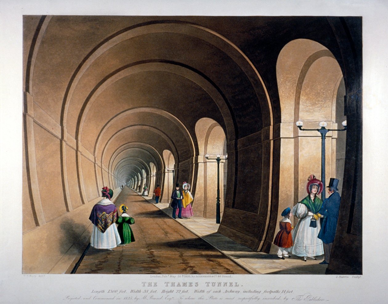 Thames Tunnel, London, 1835 av John Harris