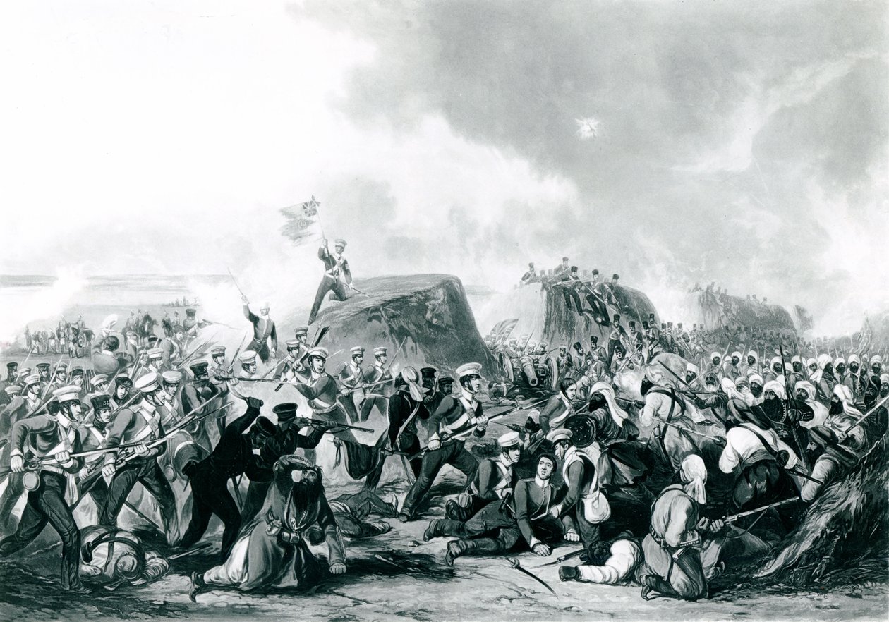 Slaget ved Sobraon 10. februar 1846 av John Harris