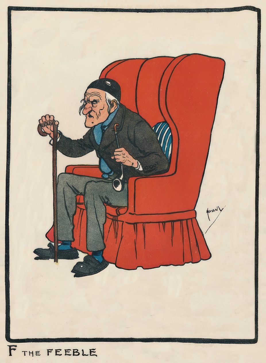 F the Feeble / J. Hassall / Zeichnung, 1903 av John Hassall