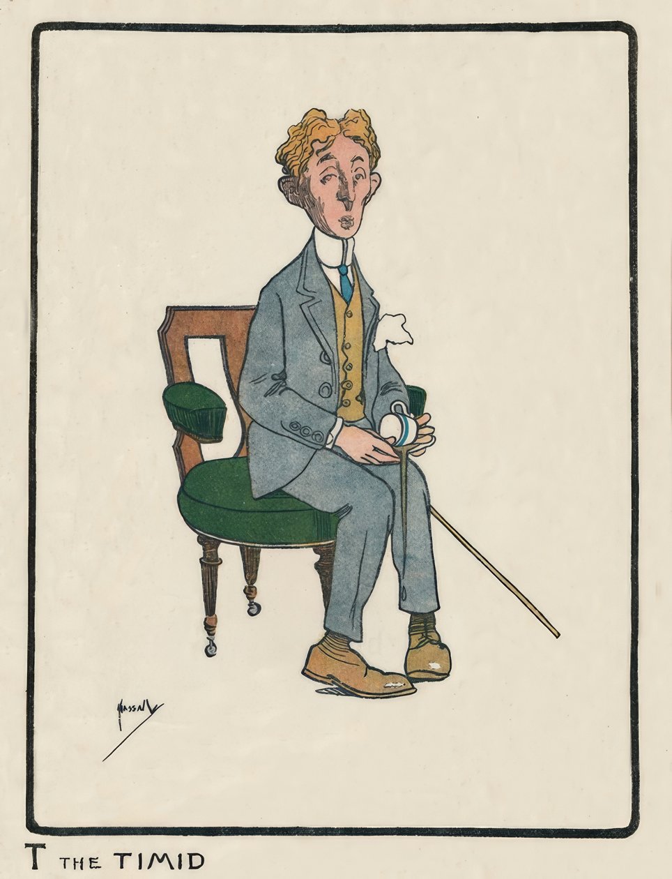 T the Timid / J. Hassall / tegning, 1903 av John Hassall