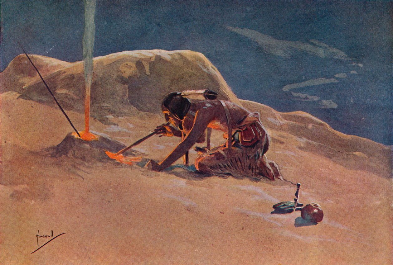 The Forge, c20. århundre 1914-1915 av John Hassall