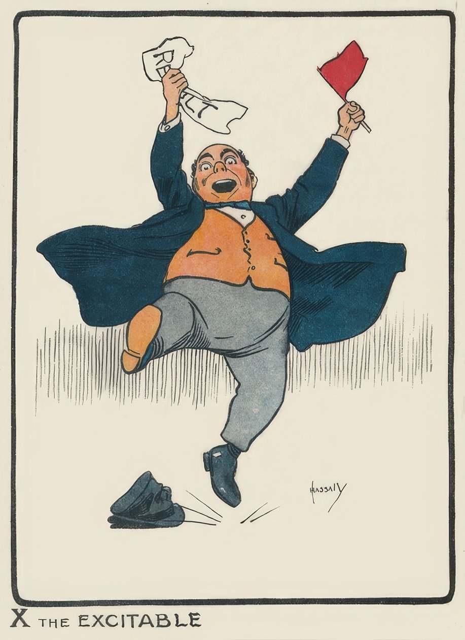 X the Excitable / J. Hassall / Zeichnung, 1903 av John Hassall