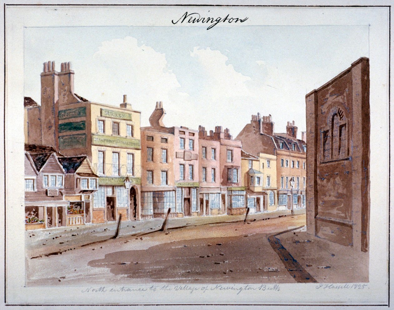 Newington, Southwark, London, 1825 av John Hassell