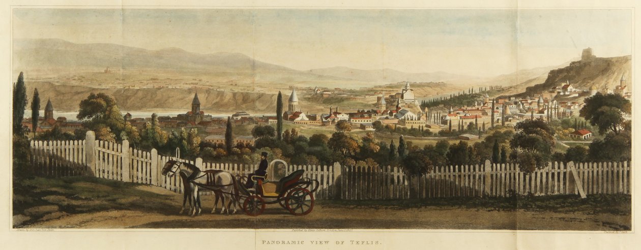 Panoramautsikt over Tiflis, 1827 av John Heaviside Clark