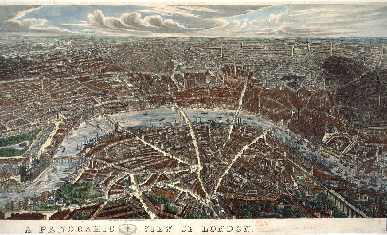 Panoramautsikt over London av John Henry Banks