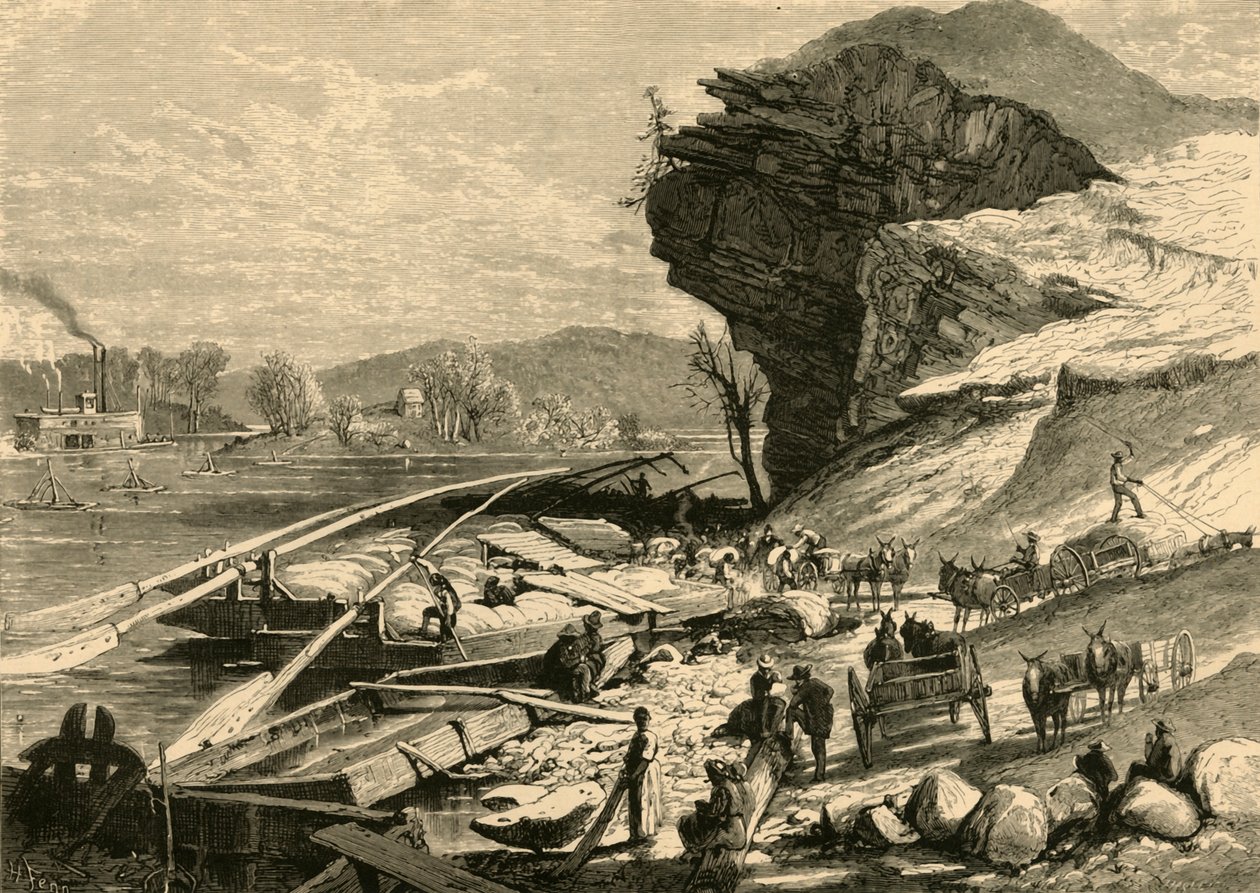 'The Tennessee at Chattanooga', 1872. av John J. Harley