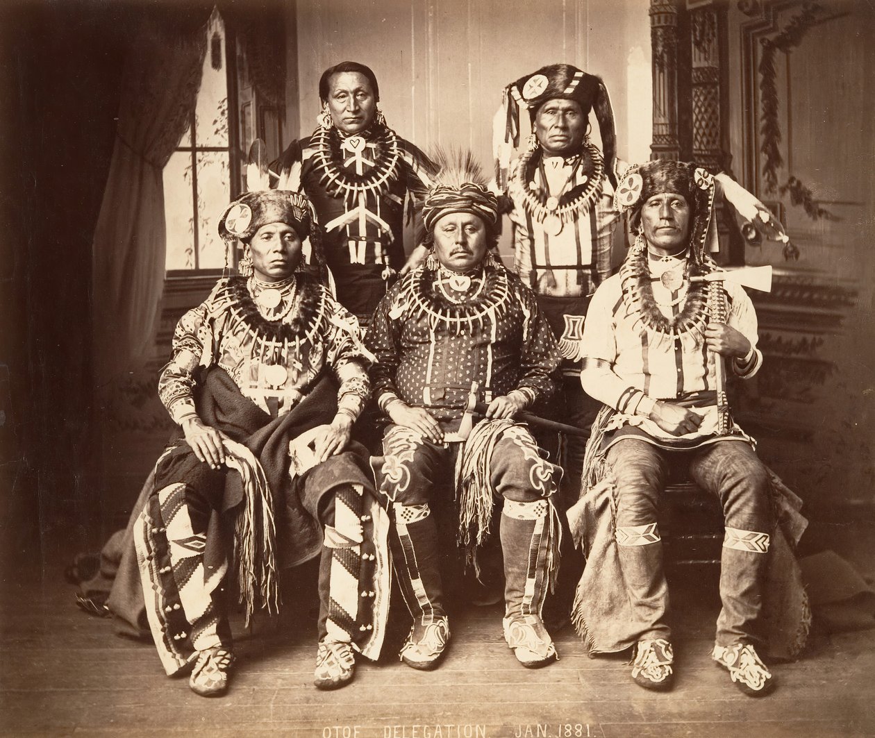 Otoe-Missouri delegater, 1881. av John K. Hillers.