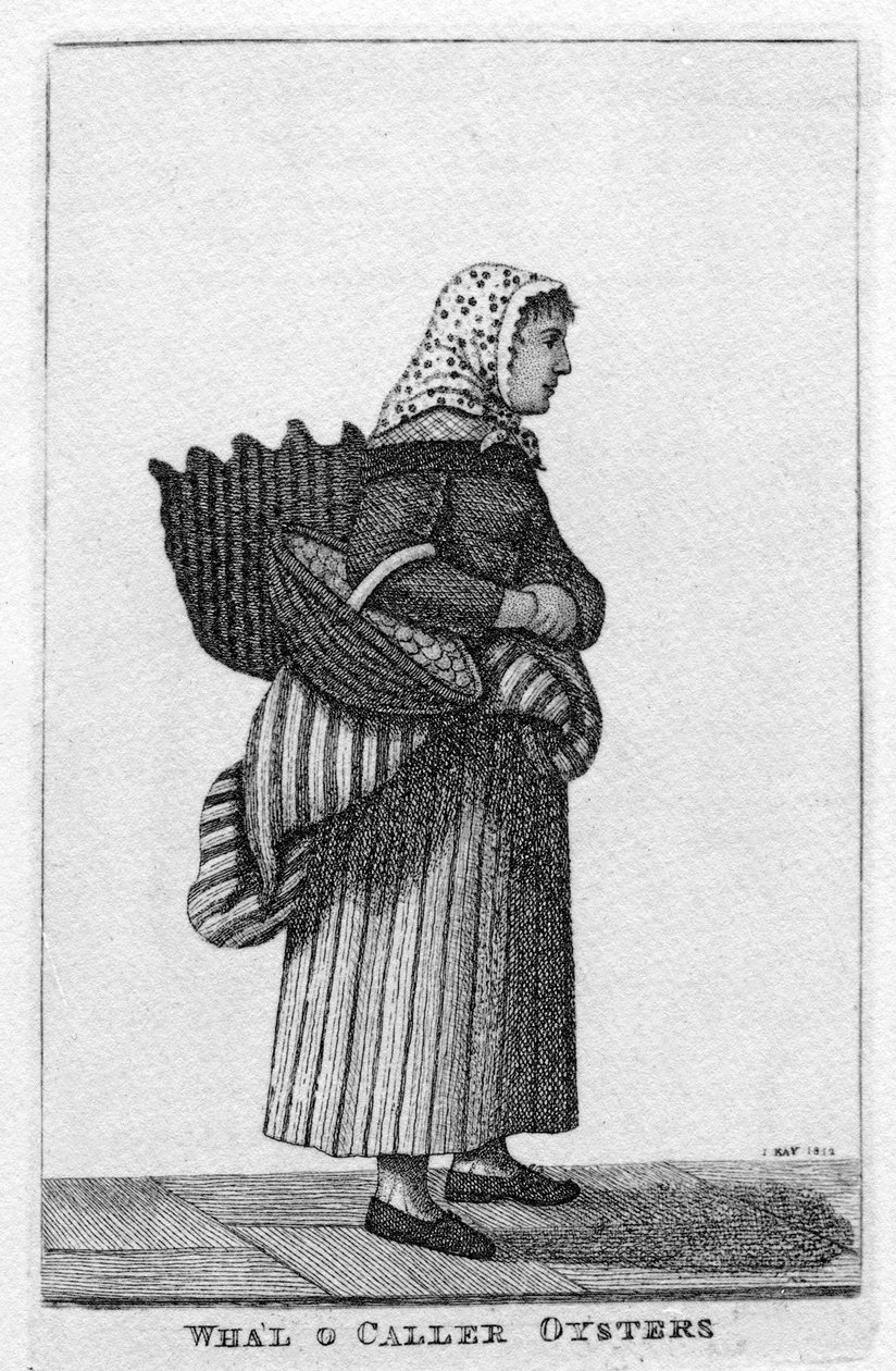 Newhaven (Edinburgh) Oyster Girl, 1812 av John Kay