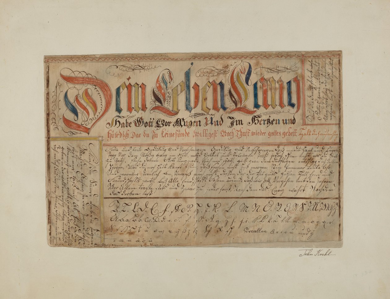 Fractur opplyst skrift, ca. 1937. av John Koehl