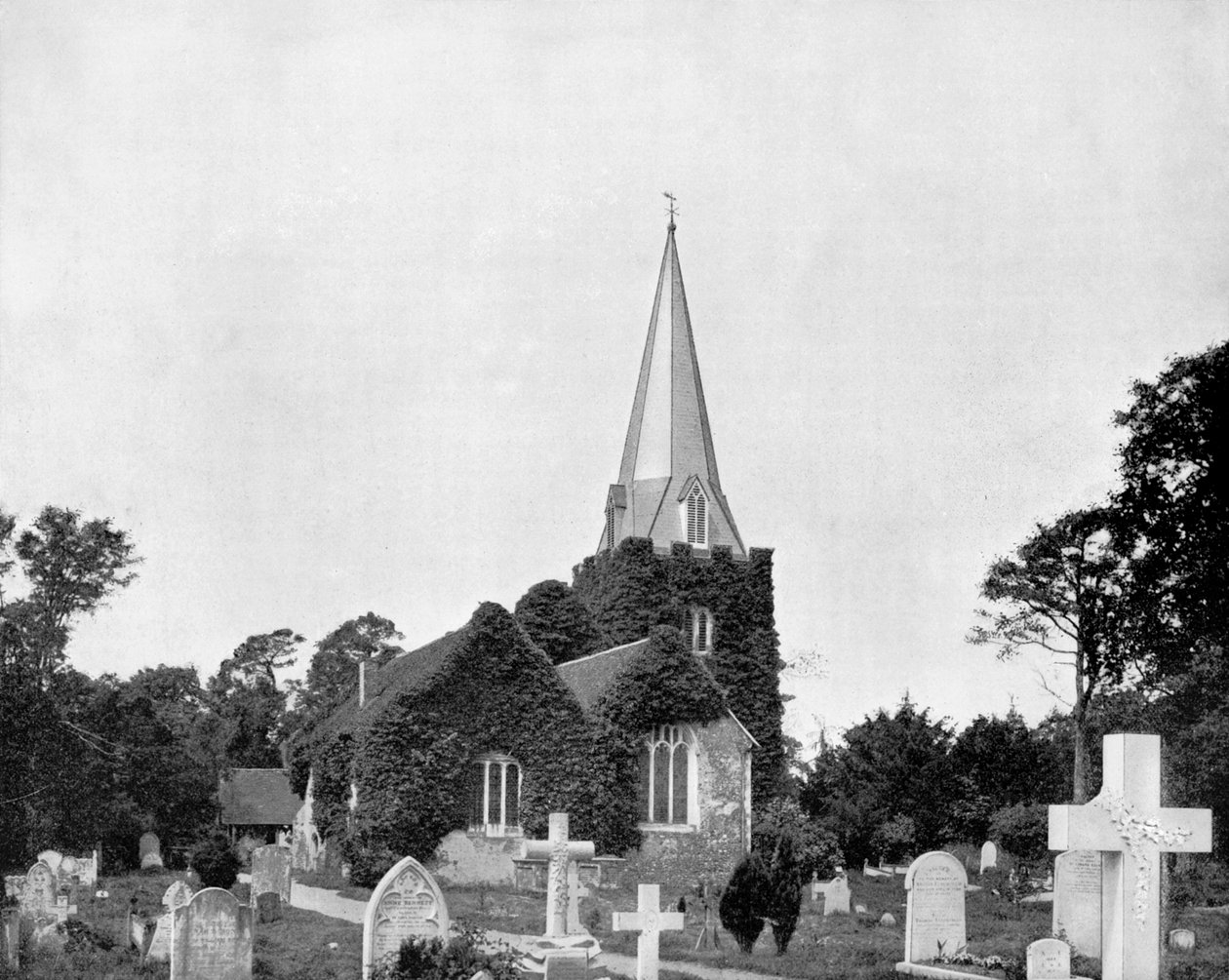 Churchyard of Stoke-Pogis, England, 1893. av John L. Stoddard