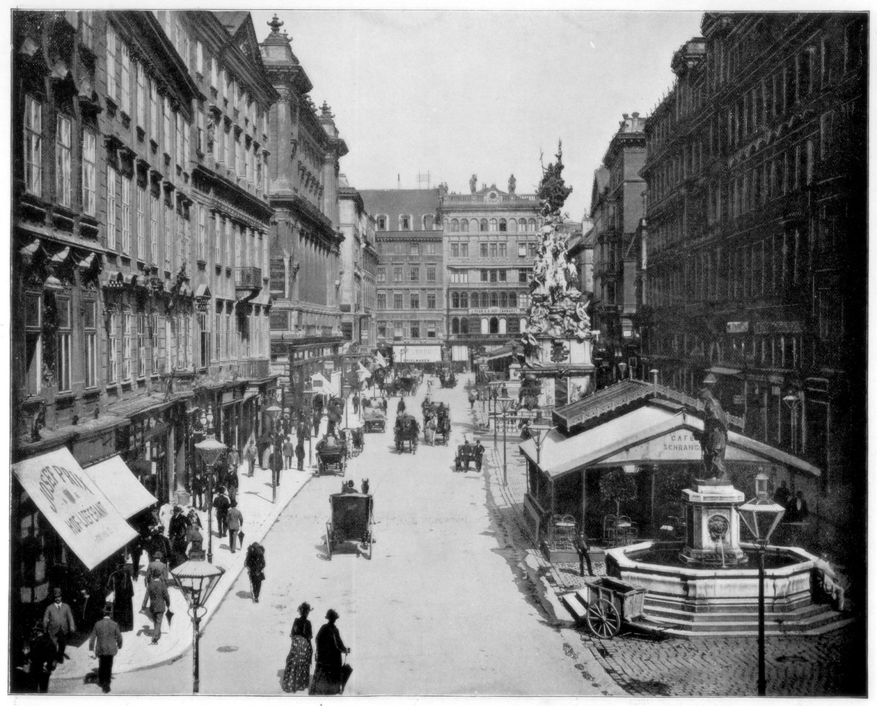 The Graben, Wien, sent på 1800-tallet av John L. Stoddard