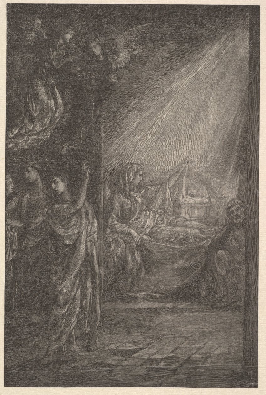 Fødselen.n.d. av John La Farge