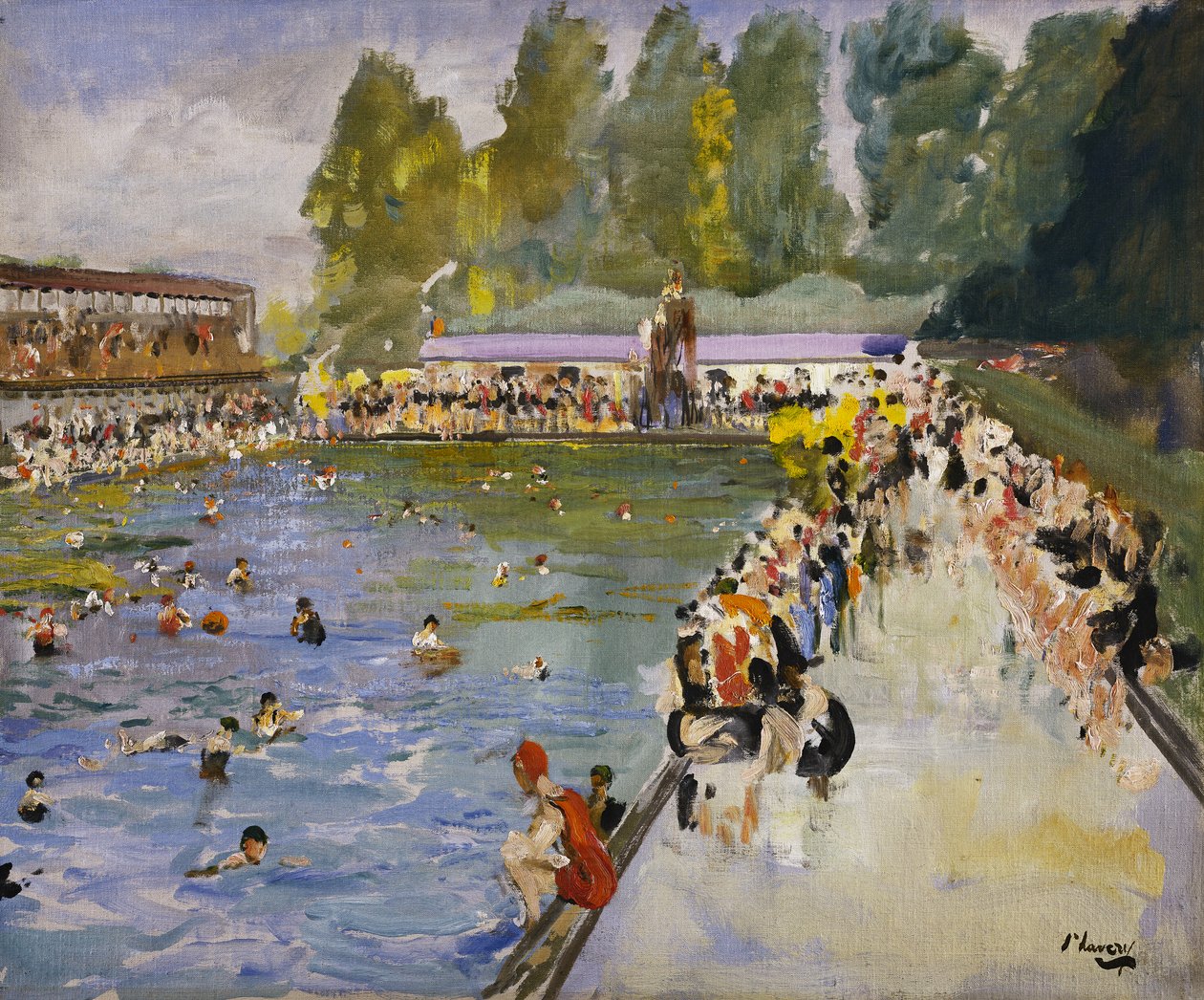 Chiswick Baths, ca. 1929 (olje på lerret) av John Lavery