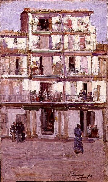 Hus i Tanger (olje på lerret) av John Lavery