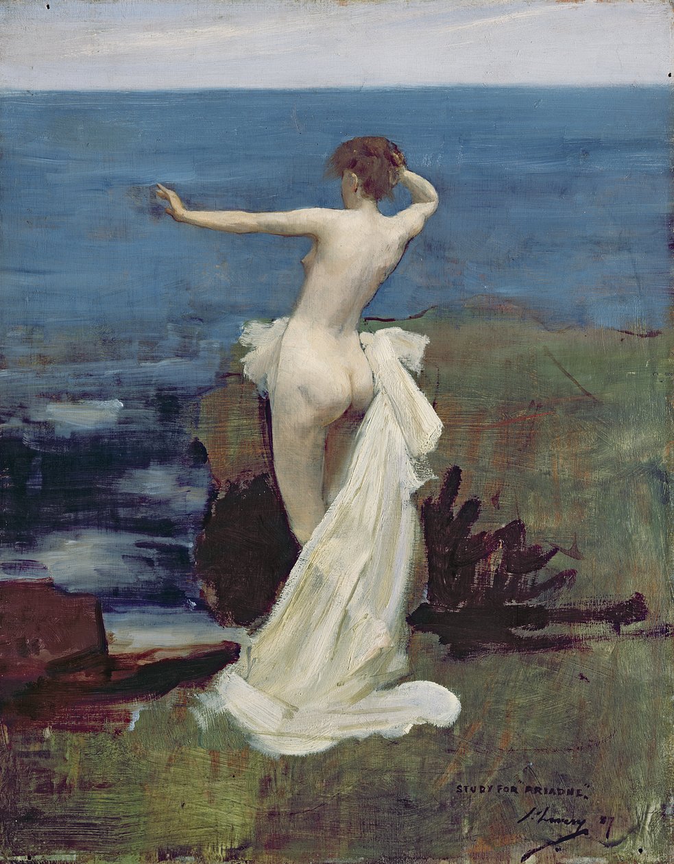 Studie for Ariadne, 1907 av John Lavery
