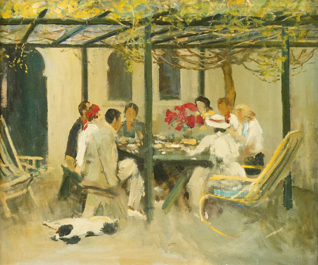 Te på Palm Springs av John Lavery