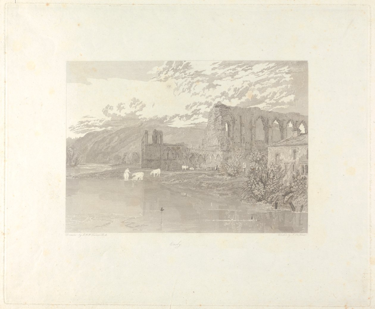 St. Agatha's Abbey, Easby av John Le Keux