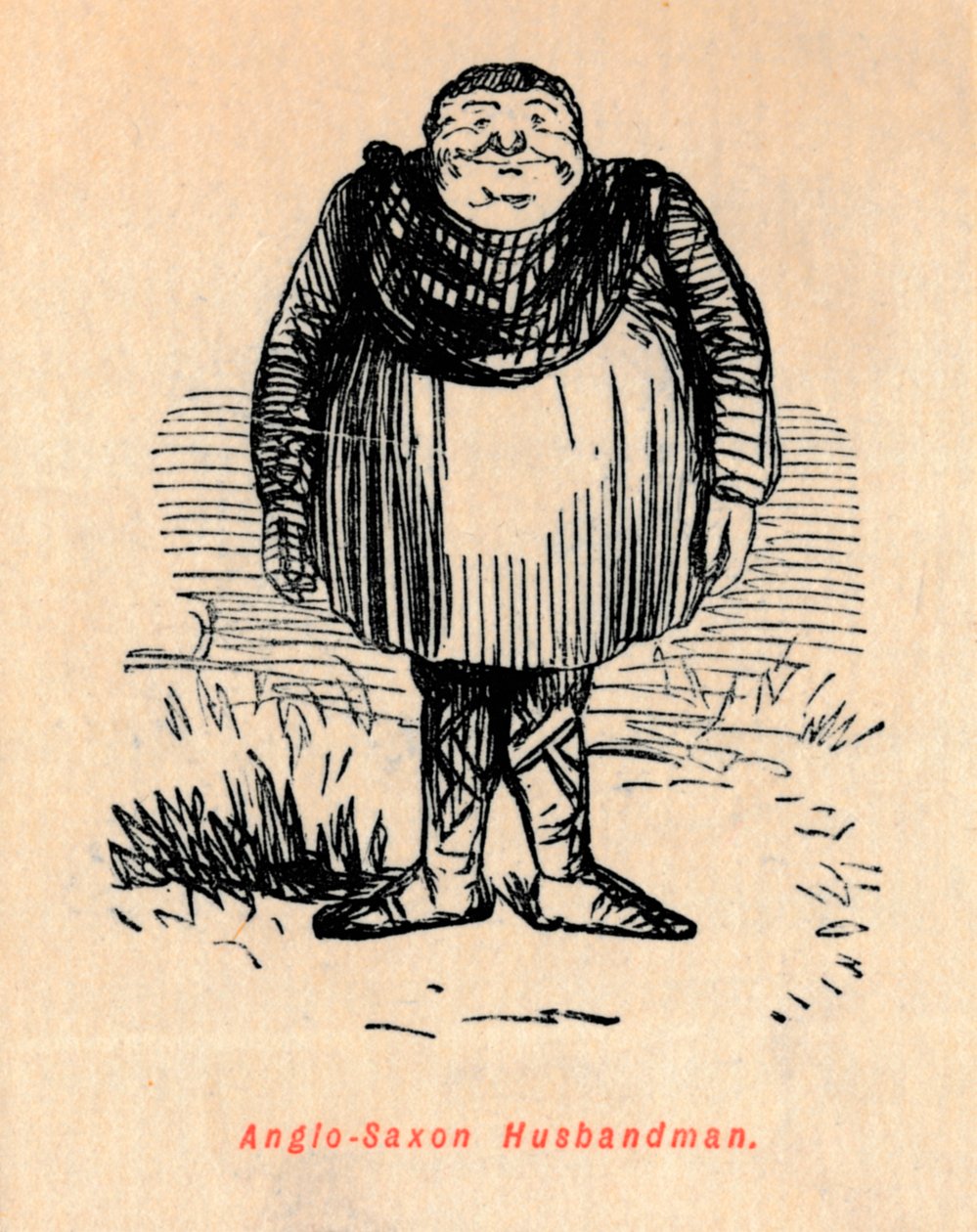 angelsaksisk husmann, c1860, c1860 av John Leech