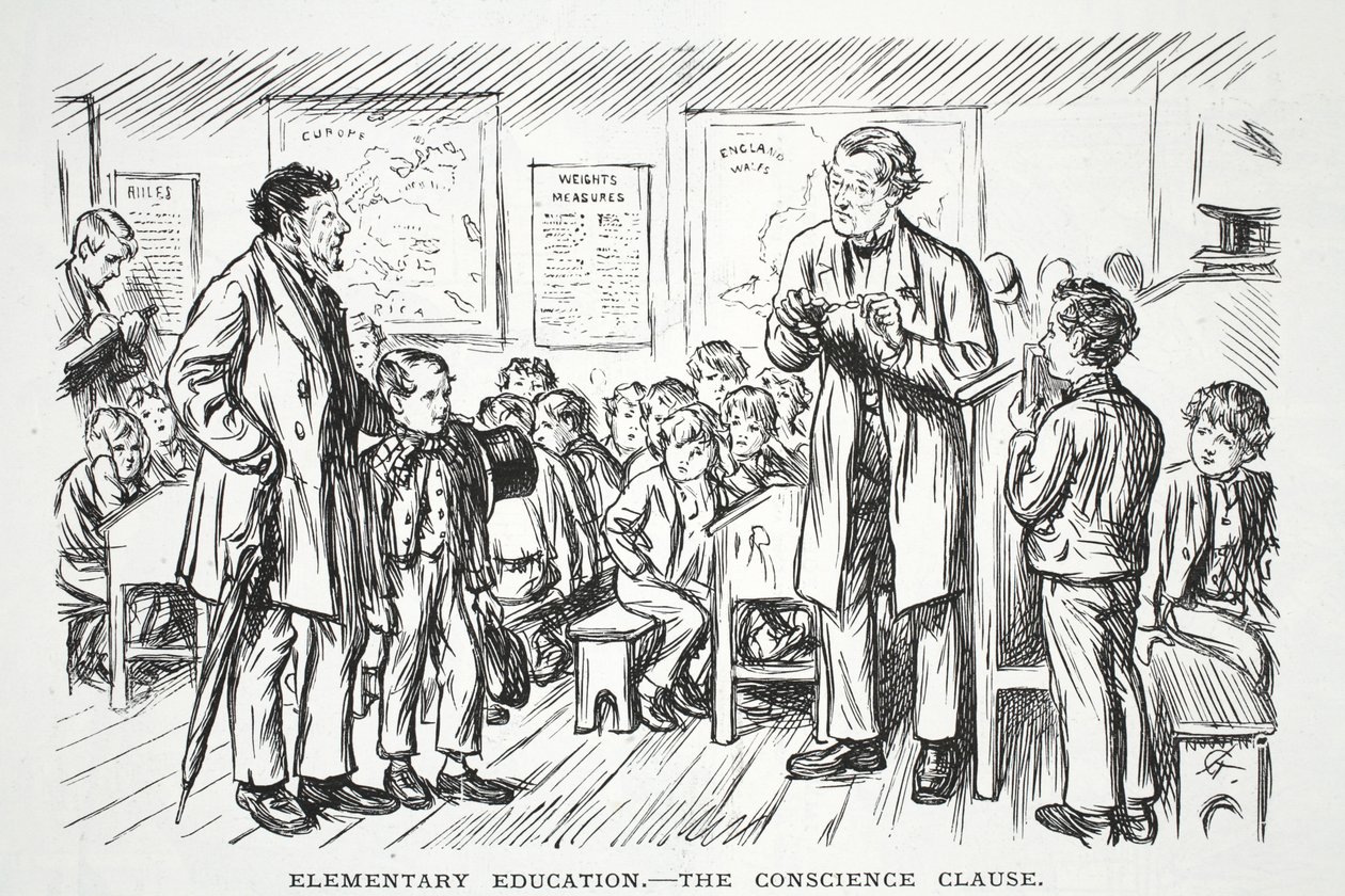 Grunnskoleopplæring - samvittighetsklausulen av John Leech