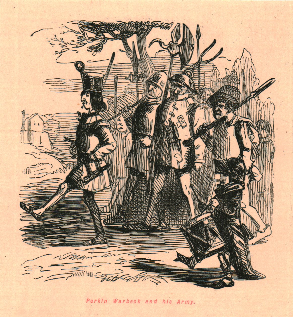Perkin Warbeck og hans hær, 1897. av John Leech